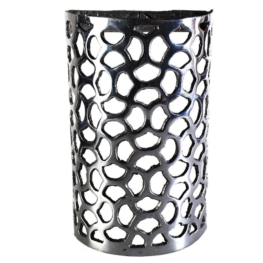 Aplique Pared Alumino Calado - Jinkgo Biloba - Acabado Pulido - 19'5 cm