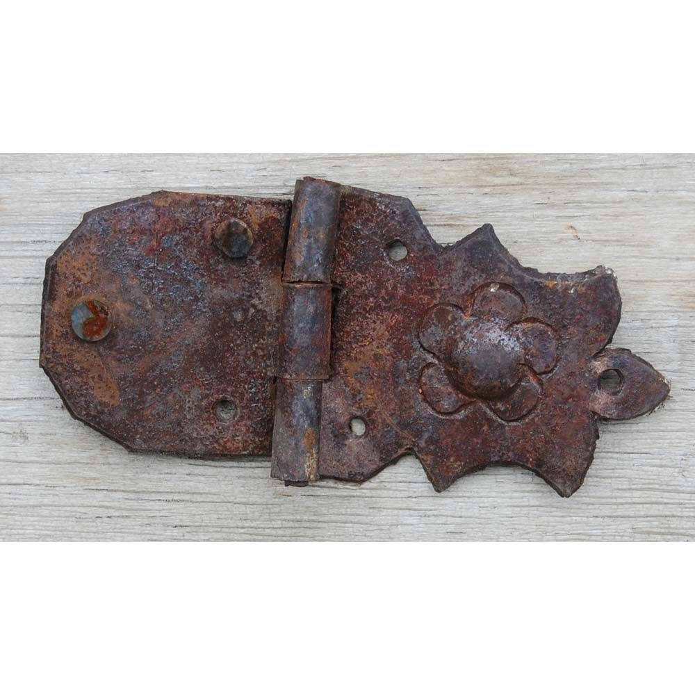 Bisagra de Forja Artesanal  - Diseño Flor - 11 cm