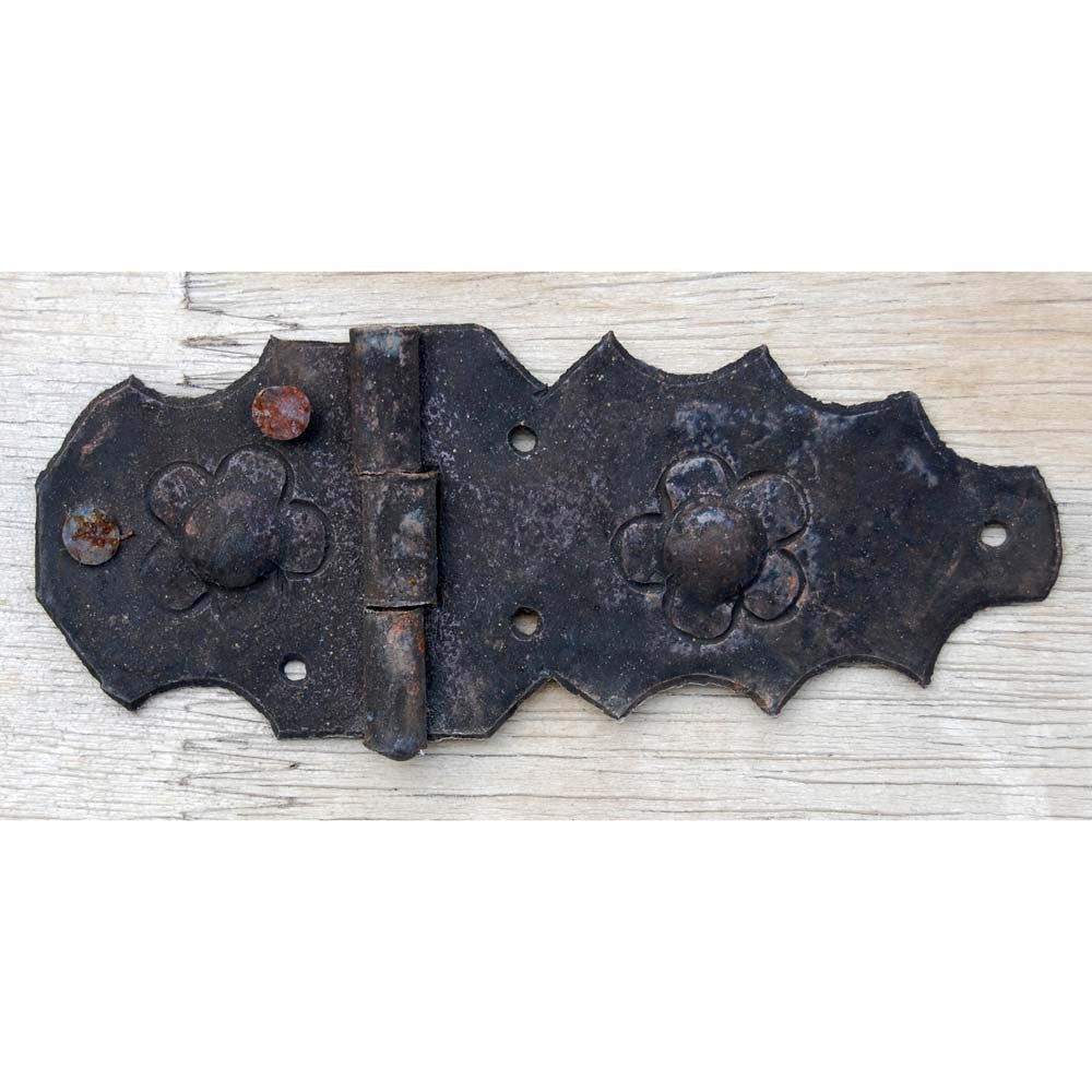 Bisagra de Forja Artesanal  - Diseño Flor - 11 cm