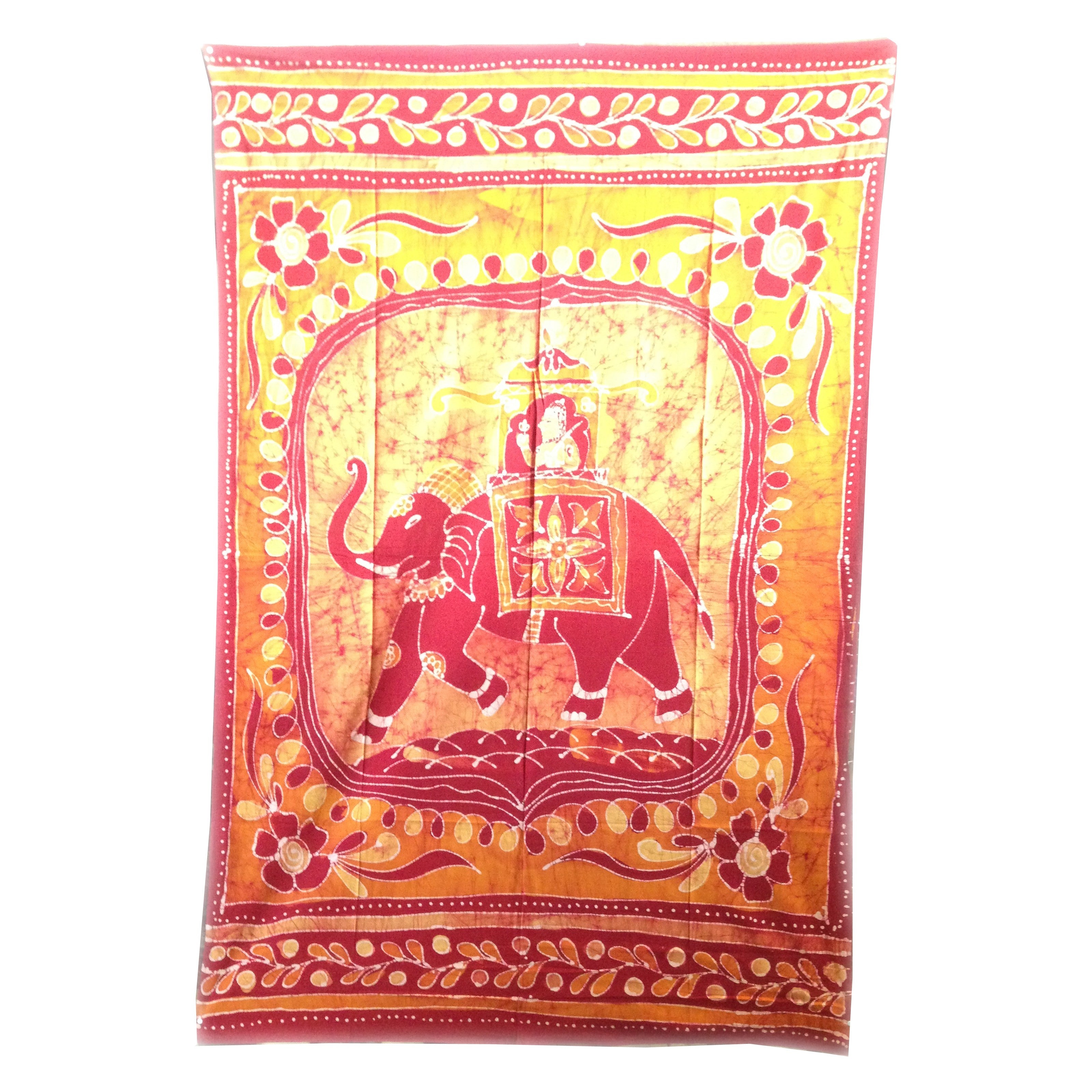 Tela Algodon-India- Maharaja Elefante-Artesana-140 x 210 cm
