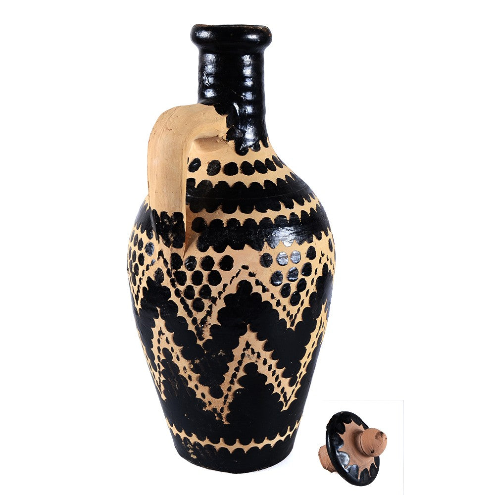 Juego Jarra Con Vasos - Estilo Bereber - Cerámica - Pieza Artesana
