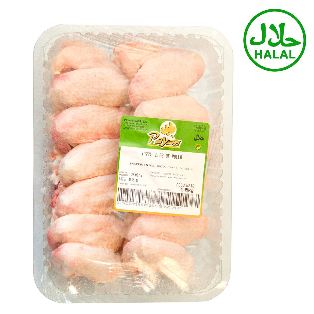 Alitas de  Pollo - Halal - Bandeja 1,15 kg +/-  Payan