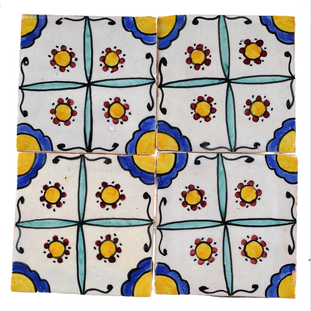 Azulejo Andalusí - 10 cm - Varios Diseños- Artesanal- Modelo 25