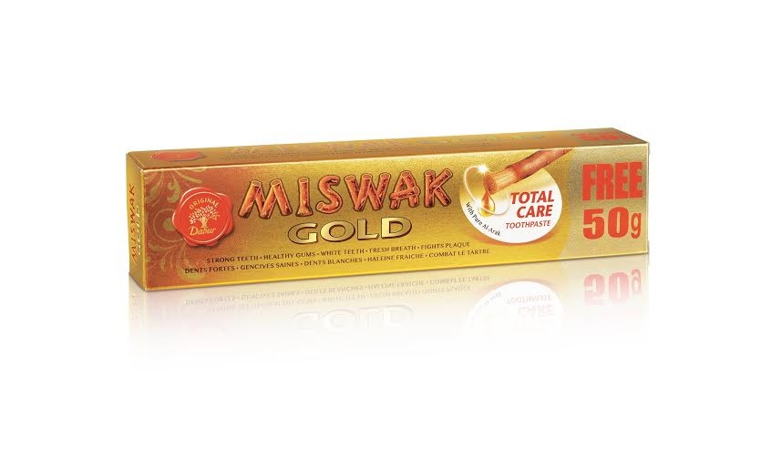 Dentífrico Natural Miswak Cuidado Total Edición Oro - (Salvadora Pérsica) - 120+50 gr Gratis - LIMITADO