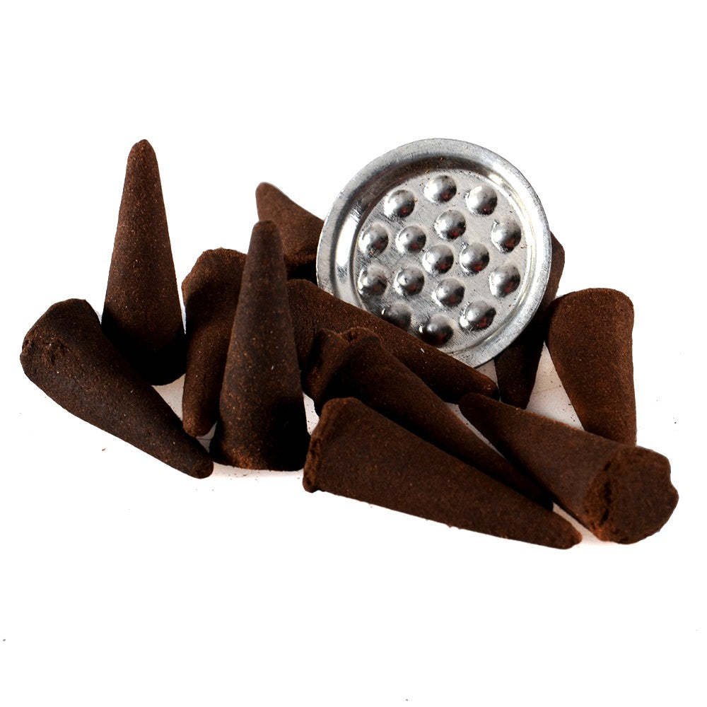 Conos Incienso Goloka - Patchouli -  12 unidades - Incluye Base