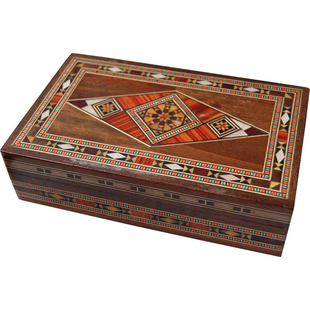 Caja Rectángular - Taracea de Siria - Terciopelo