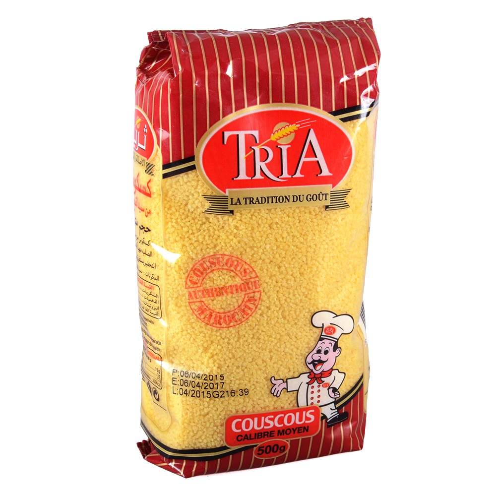 Cus Cus TRIA 1000 gr -  Sémola de Trigo - Cous Cous - Kus Kus