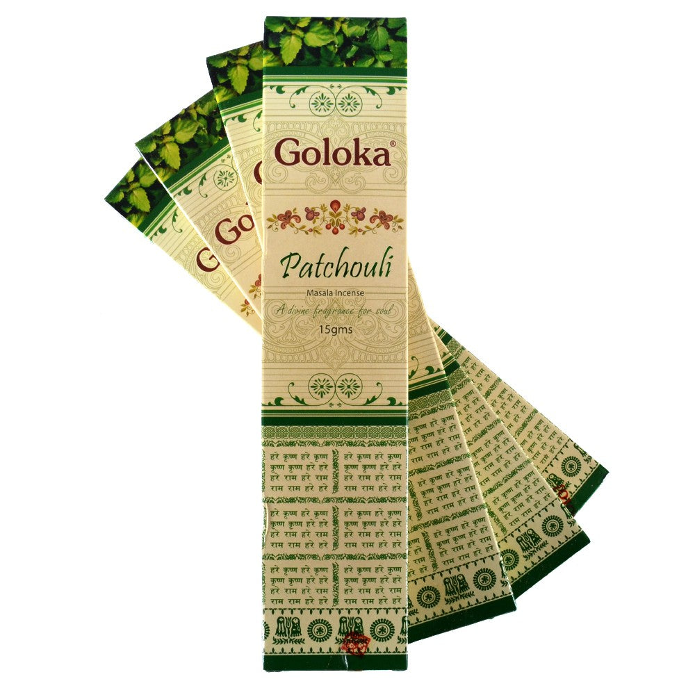 Incienso Goloka Patchouli - 15 gr - Primera Calidad