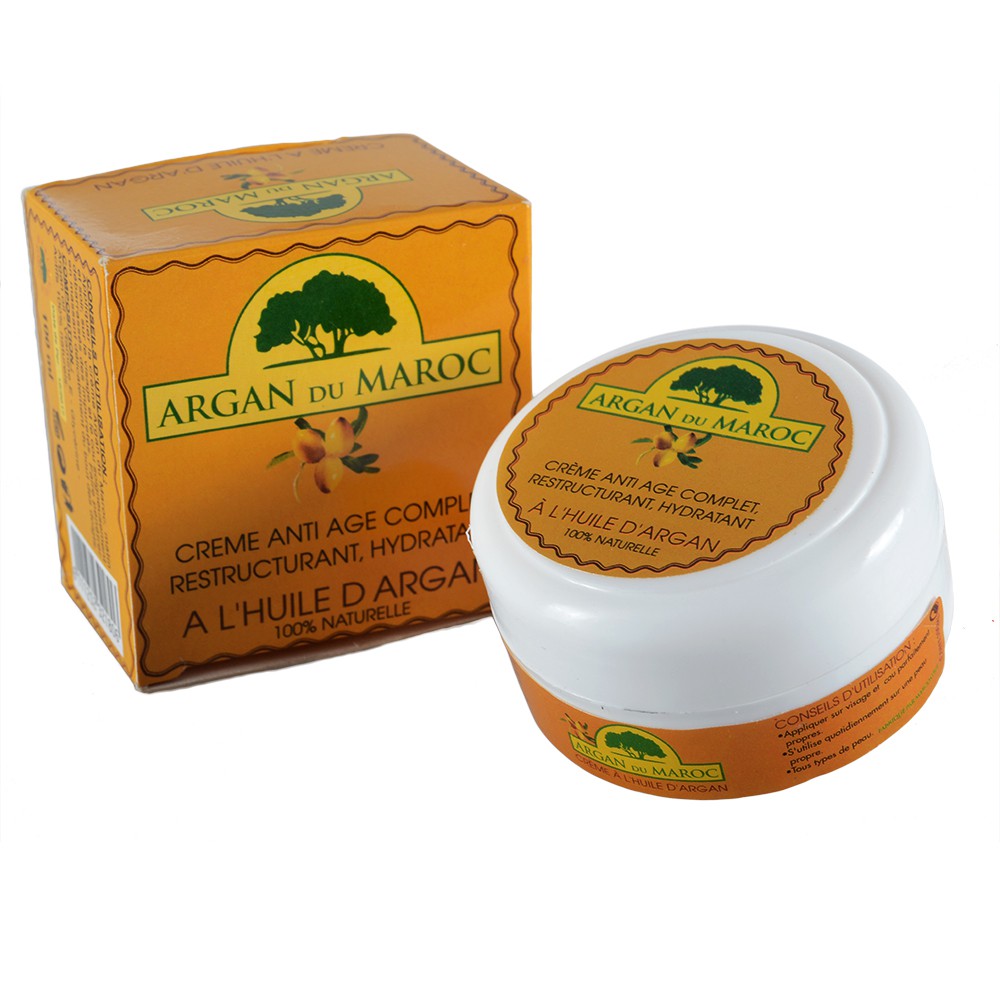 Crema Aceite De Argán - ARGAN DU MAROC - 100% Natural - Anti Edad - Hidratante - 100 ml