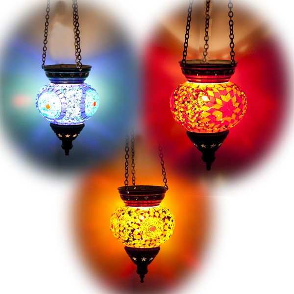 Lampara Turca ( Maftuha) - Cristal Murano - Mosaico - 25 cm