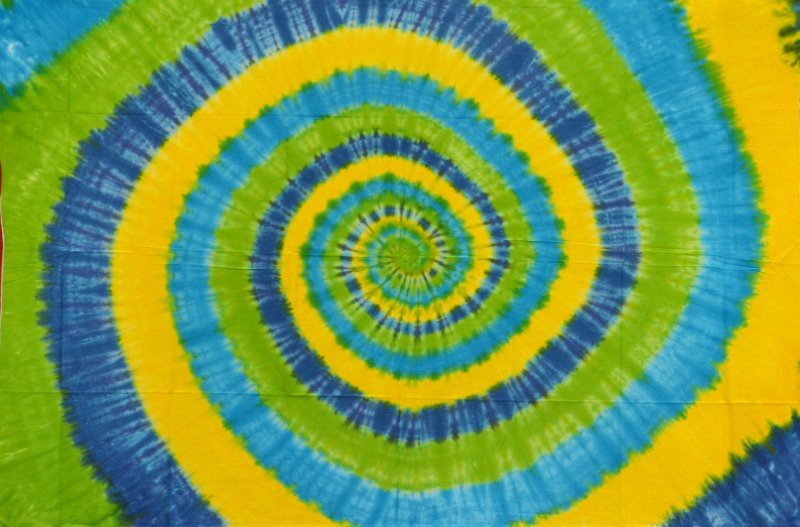 Tela Algodón  India - Espiral Verde-Amarillo - NOVEDAD - 120 x 220 cm