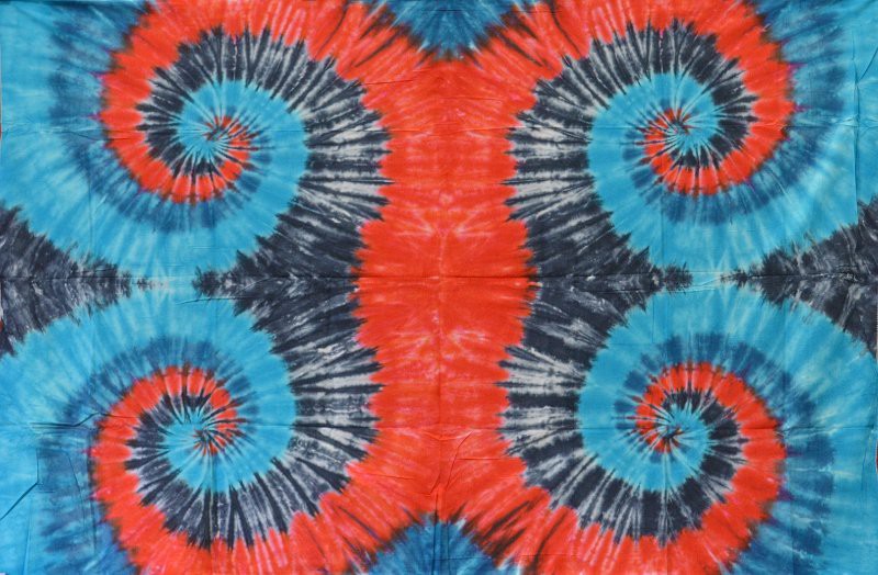 Tela Algodón  India - Espiral Cuádruple Azul Magenta - NOVEDAD - 120 x 220 cm