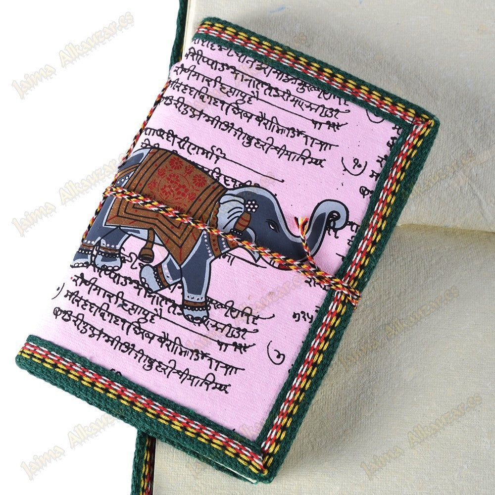 Libreta De La India - Papel Hecho A Mano - 100% - Algodón - 13 cm