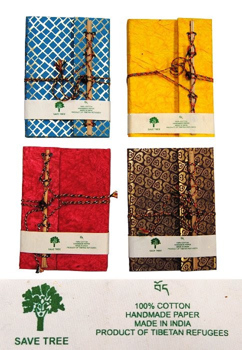 Libreta Ecológica - Hecha A Mano - 100% Algodón - Producto De La India