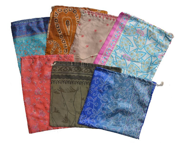 Bolsas Sari Reciclado - Modelos y Colores Surtidos - 32 cm