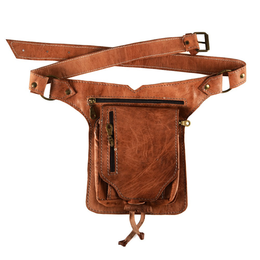 Riñonera Artesana - 100% Cuero - Gran Calidad - 5 Compartimentos - Disponible en 2  Colores