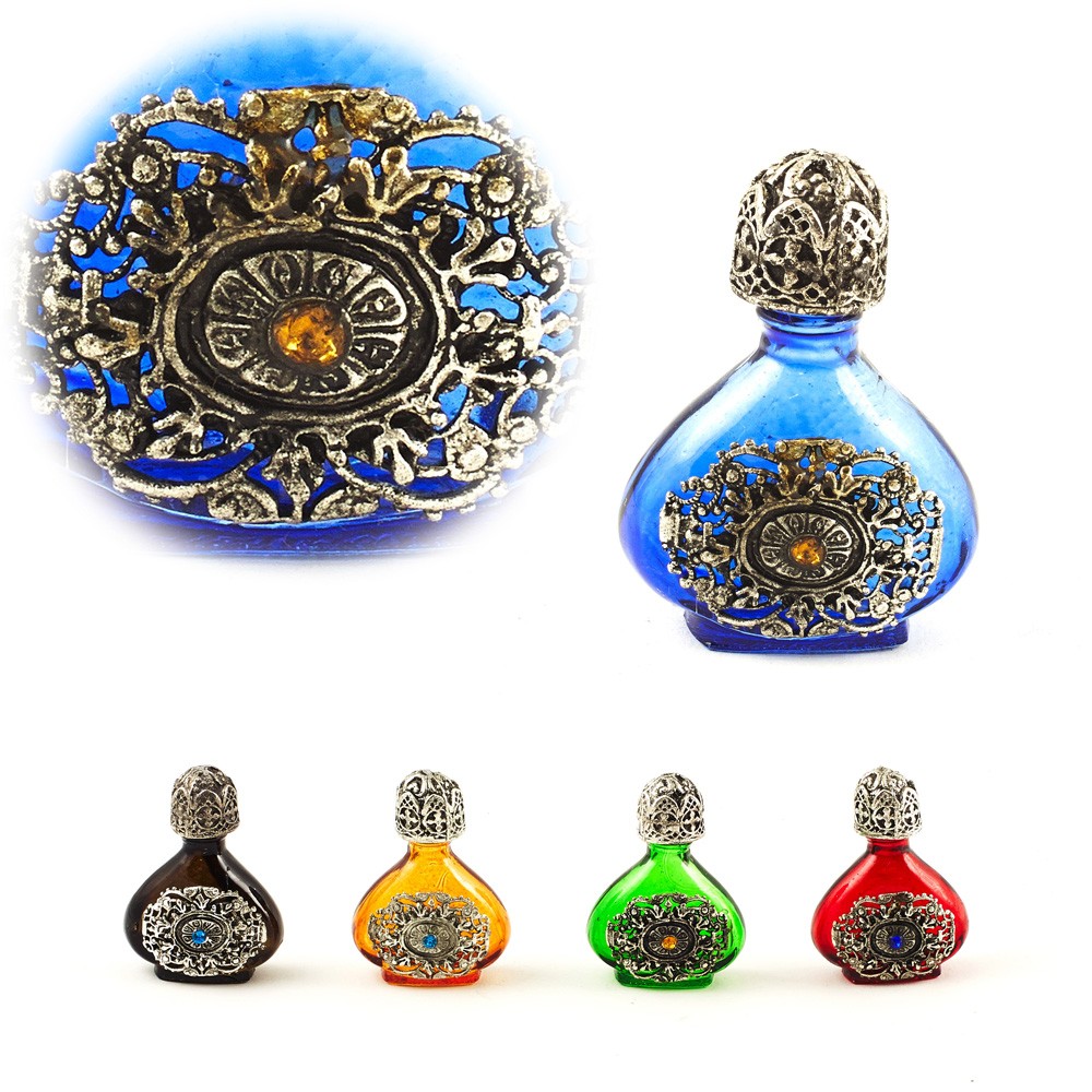Perfumero Pequeño - Decoración Alpaca y Piedra  - 6 Colores