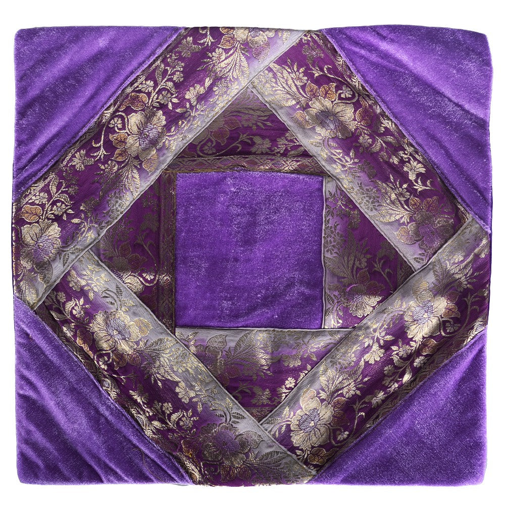 Cojín Tela Fina y Terciopelo - 40 cm - Varios Colores - Diseño Arabe