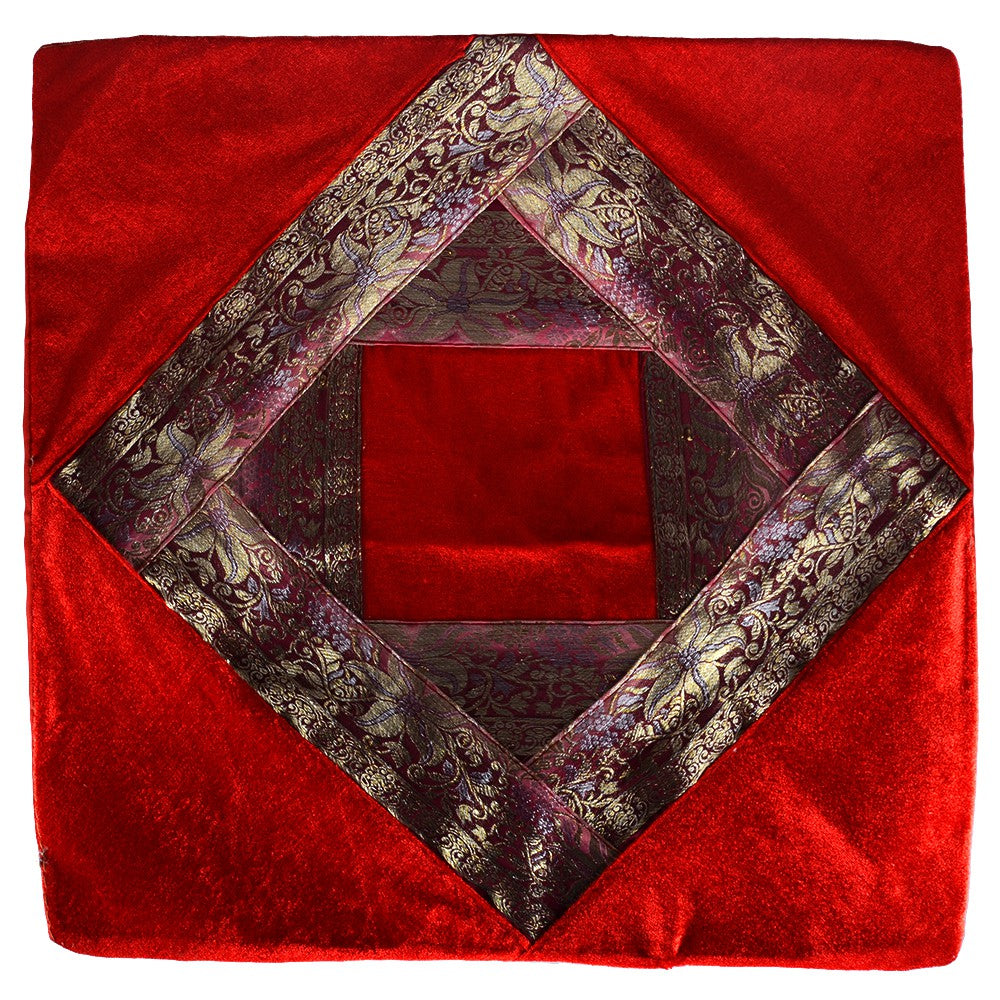 Cojín Tela Fina y Terciopelo - 40 cm - Varios Colores - Diseño Arabe