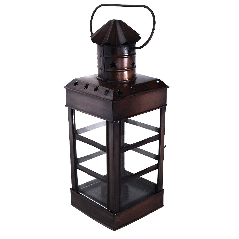 Farol Para Vela - Rectangular Con Asa - Novedad - 30 cm