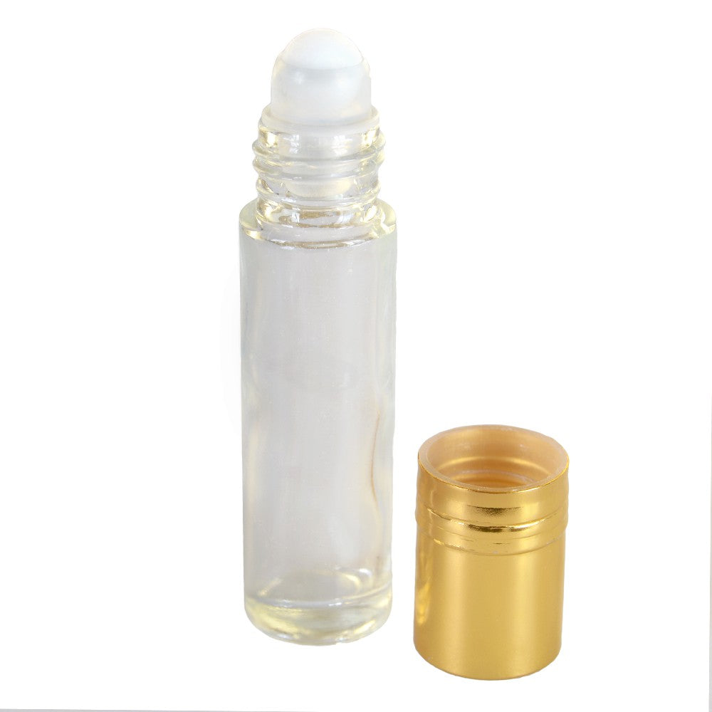 Perfumero Cristal - Roll On - 8 ml - Cabeza Dorada