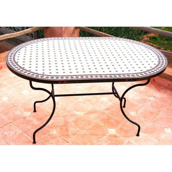 Mesa Mosaico Artesana - Ovalada - Hecha a Mano - Varias Medidas y Colores