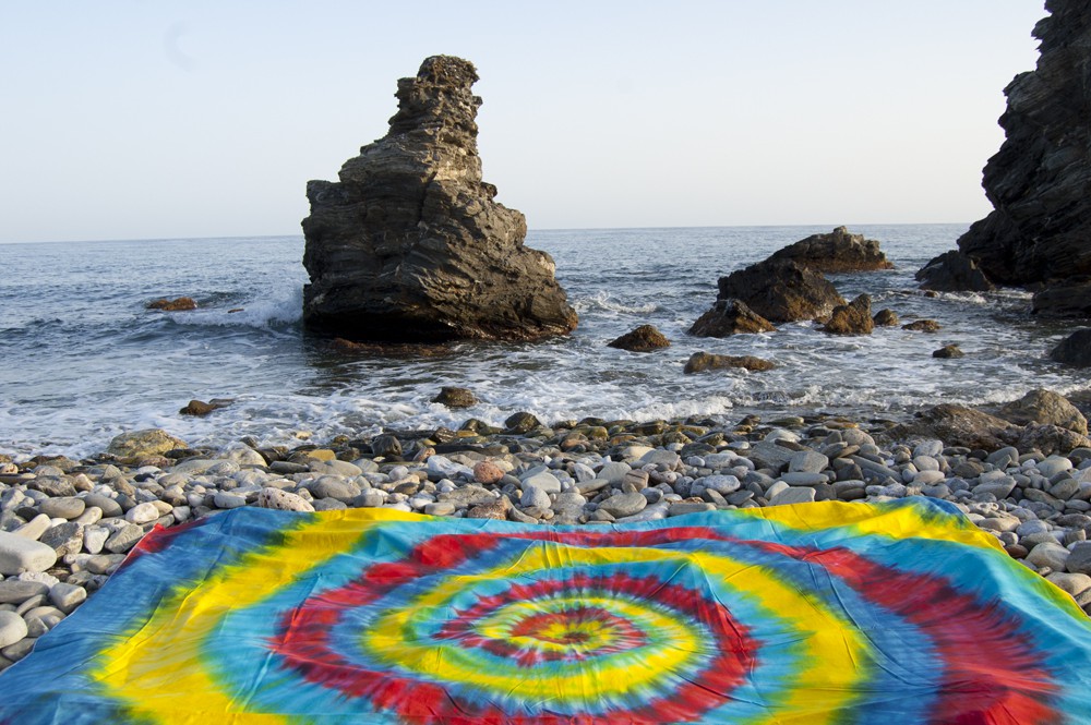 Tela Algodón  India - Espiral Arco Iris - NOVEDAD - 120 x 220 cm