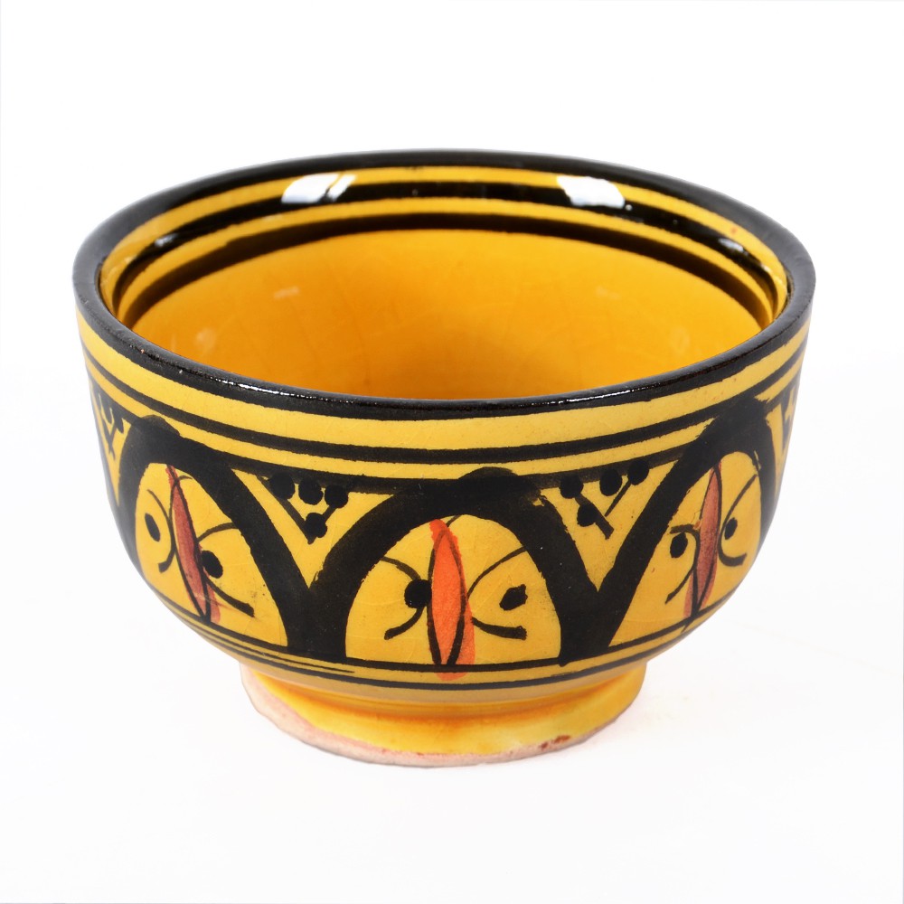 Mini Cuenco Especiero Árabe - Cerámica - Pintado a Mano - Varios Colores - 8 cm
