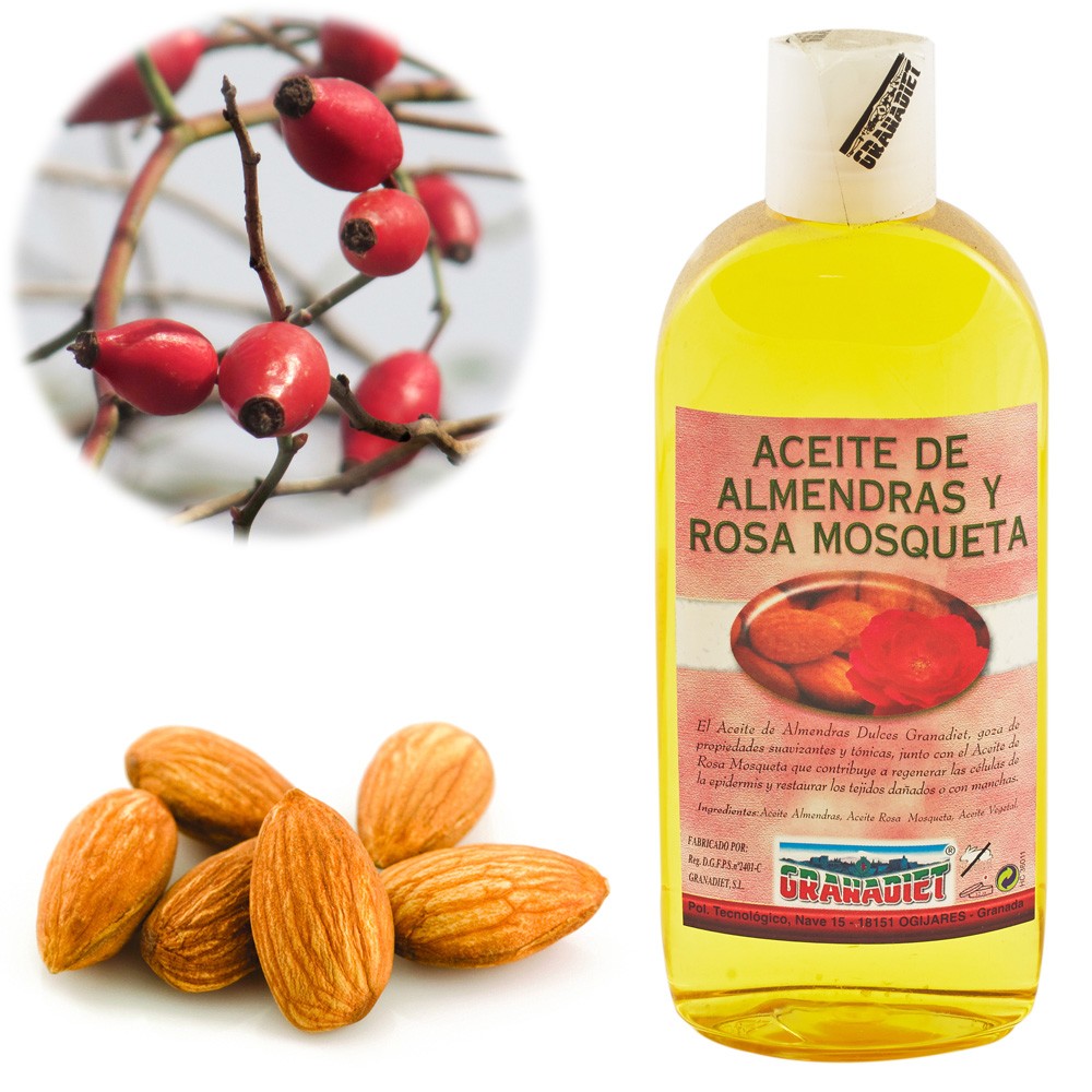 Aceite de Almendras Dulces y Rosa Mosqueta - 250 ml. - 1 L.