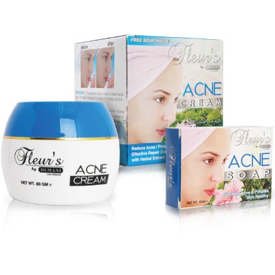 Crema + Jabón Anti Acné - HEMANI - A Base De Flores - 80g