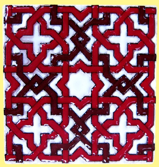 Imán Mosaico Andalusí - Cerámica Esmaltada - Modelo 5 - 6 cm