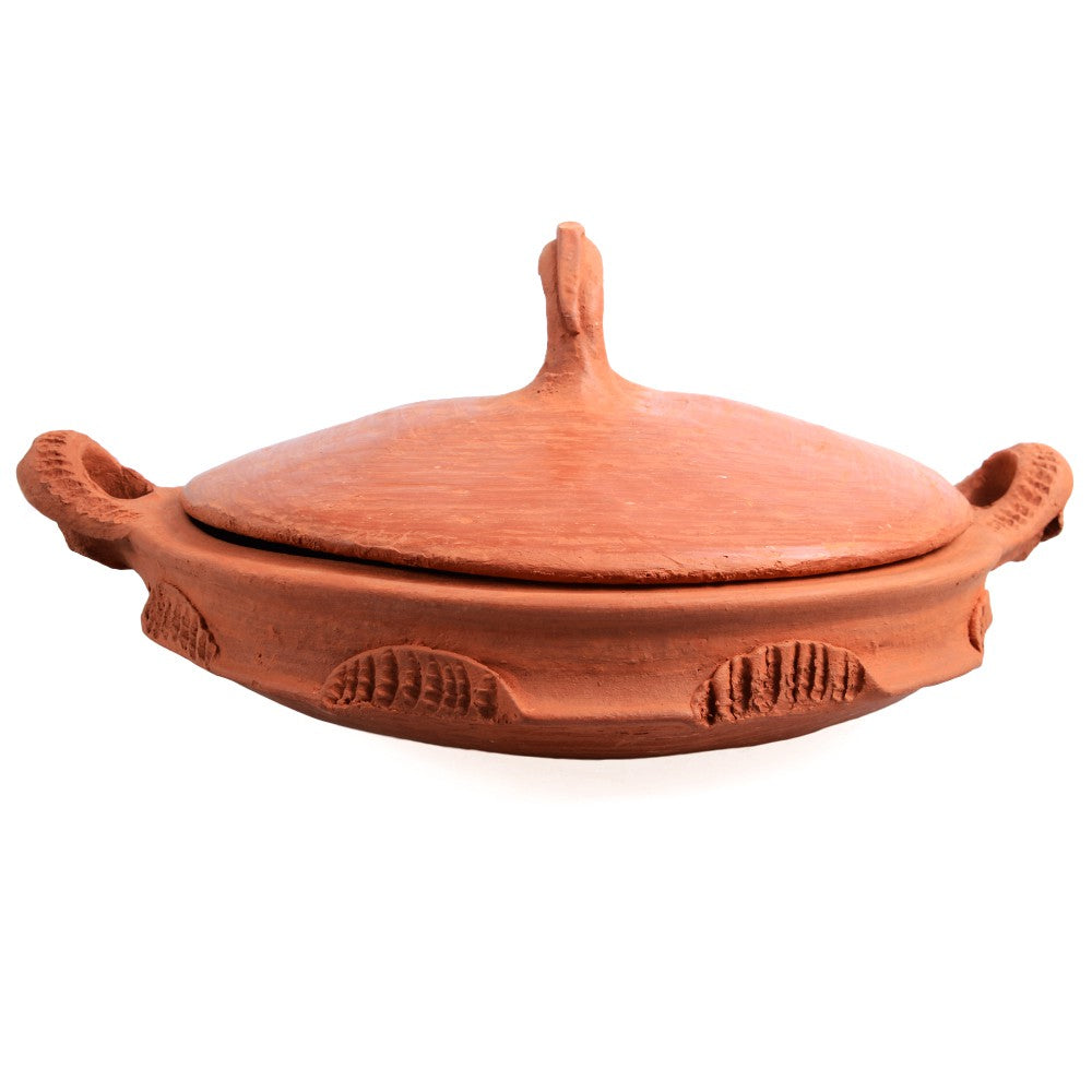 Tajín Barro - Tapadera Con Asa - Cocina Casera Y Sana - 27 cm