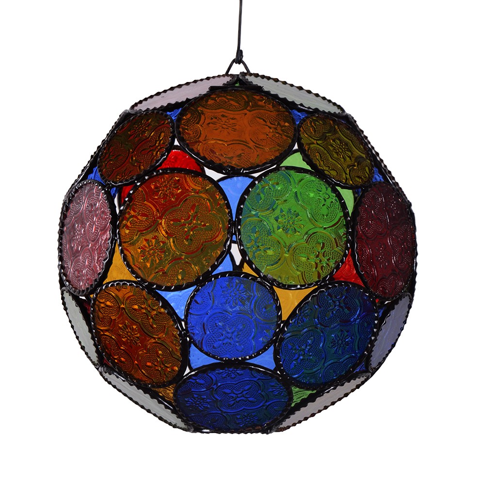 Lámpara Esfera Cristal Colores - Arabe - Andalusi - 2 Tamaños