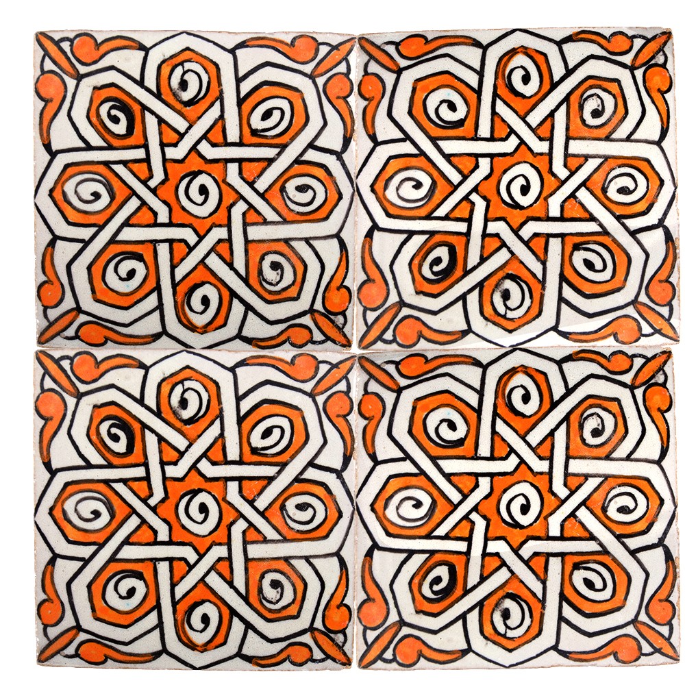Azulejo Andalusí - 10 cm - Varios Diseños- Artesanal- Modelo 47