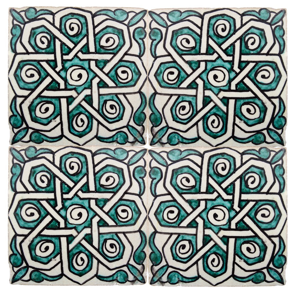 Azulejo Andalusí - 10 cm - Varios Diseños- Artesanal- Modelo 50