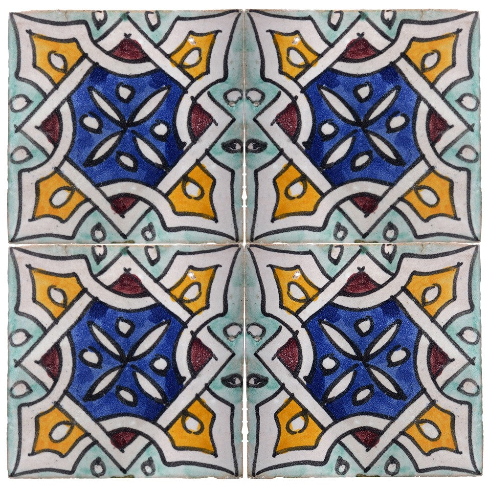 Azulejo Andalusí - 10 cm -Artesanal- Modelo 60