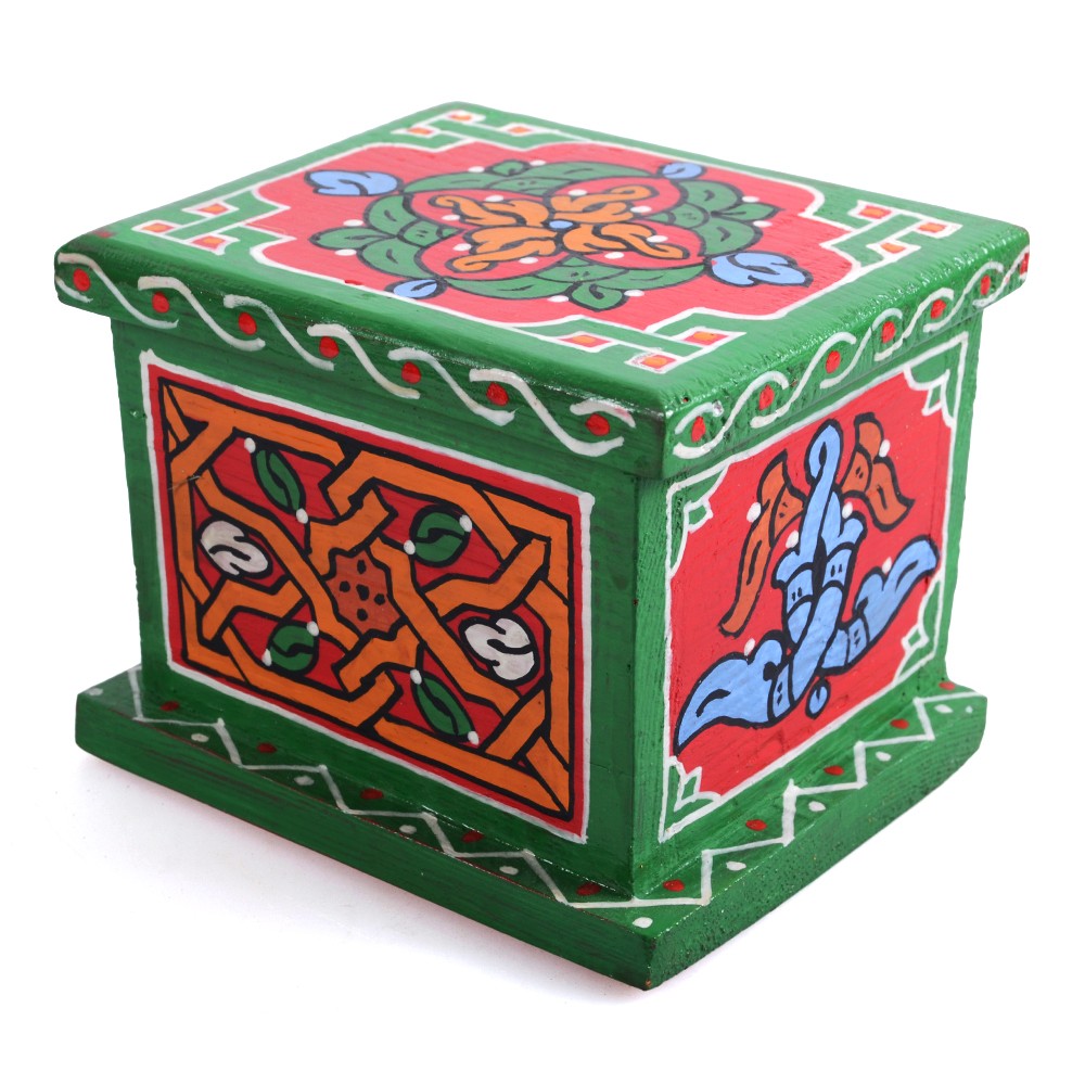 Cajita Árabe Mosáico - Realizada y Pintada a Mano - Colores Alegres - Calidad