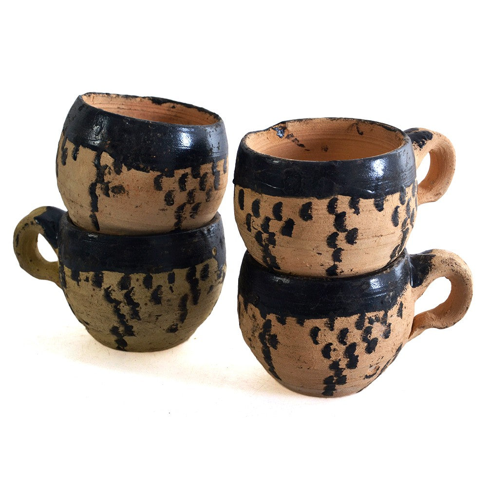 Vaso Bereber Mini - Pintado a  Mano - 6 cm - Modelo Chato
