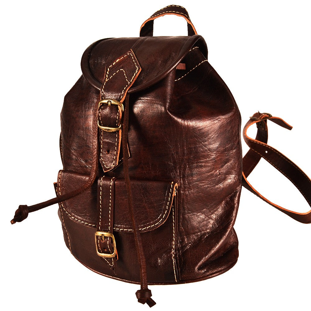 Mochila Cuero - 2 Bolsillos - Modelo YEIBEIN