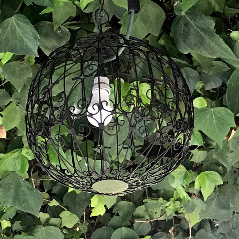 Lámpra Esfera Celosía Forja - Exerior - Ideal Jardín - Modelo Asjar