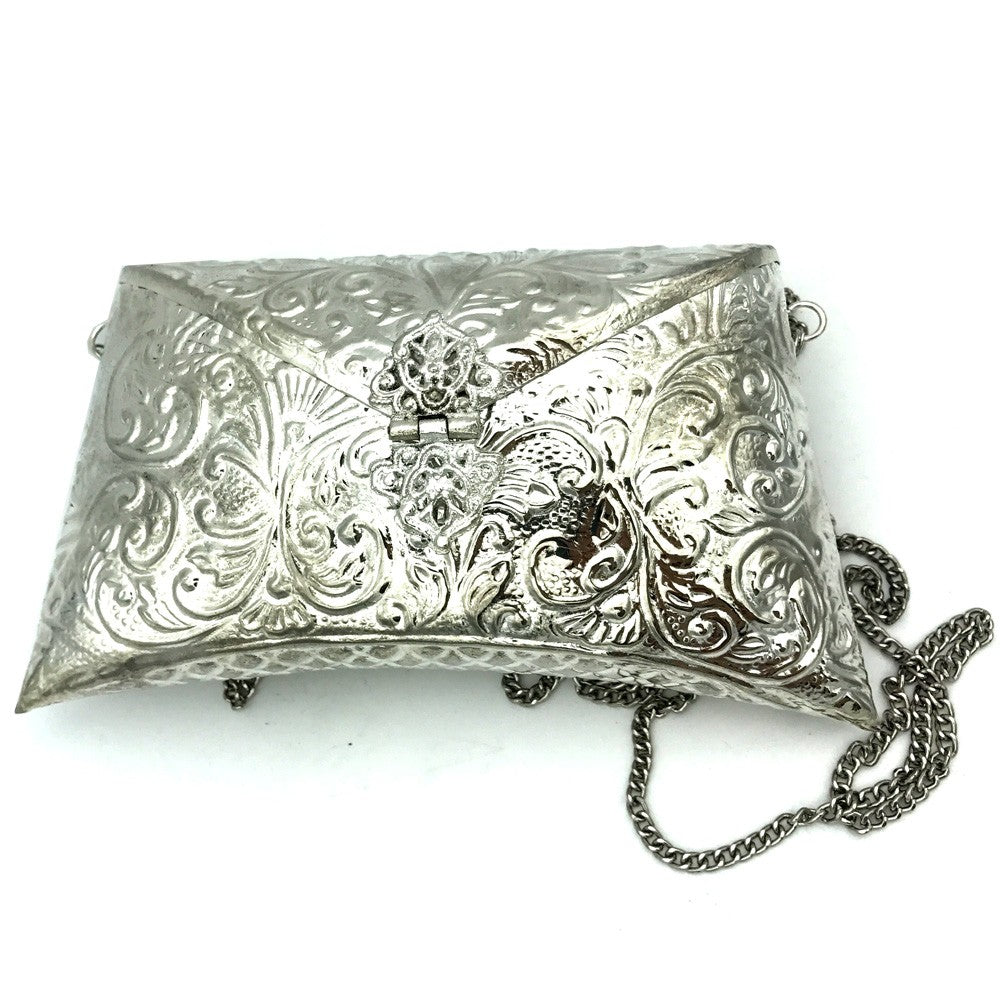 Bolso Fiesta Níquel - Diseño Floral - Modelo Abiad