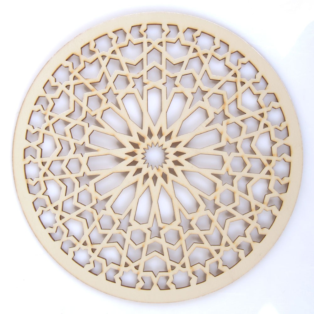Celosia Arabe Calada - Madera Corte por Laser - Modelo 7 - 20 cm