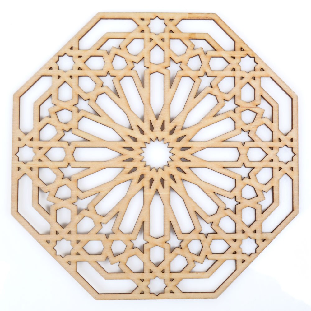 Celosia Arabe Calada - Madera Corte por Laser - Modelo 8 - 20 x 20 cm