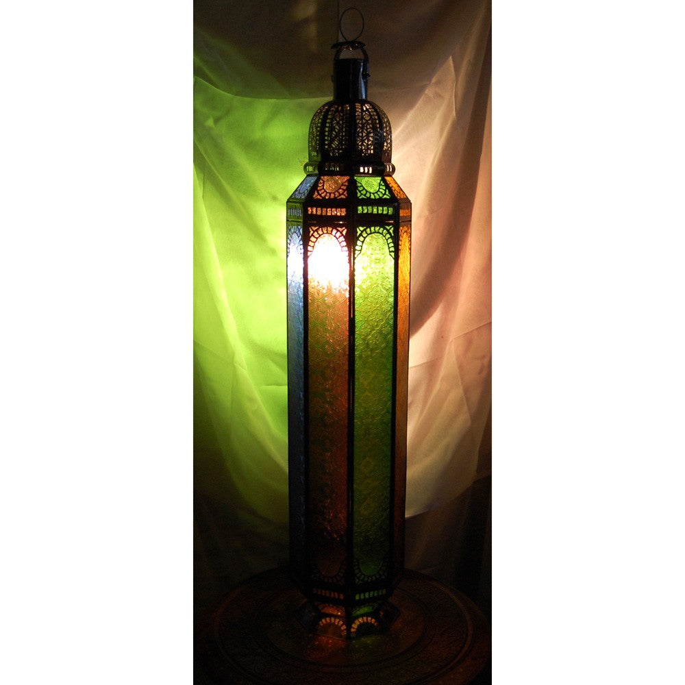 Lámpara Mesa Columna Cristal Transparente - Arabe - Andalusí