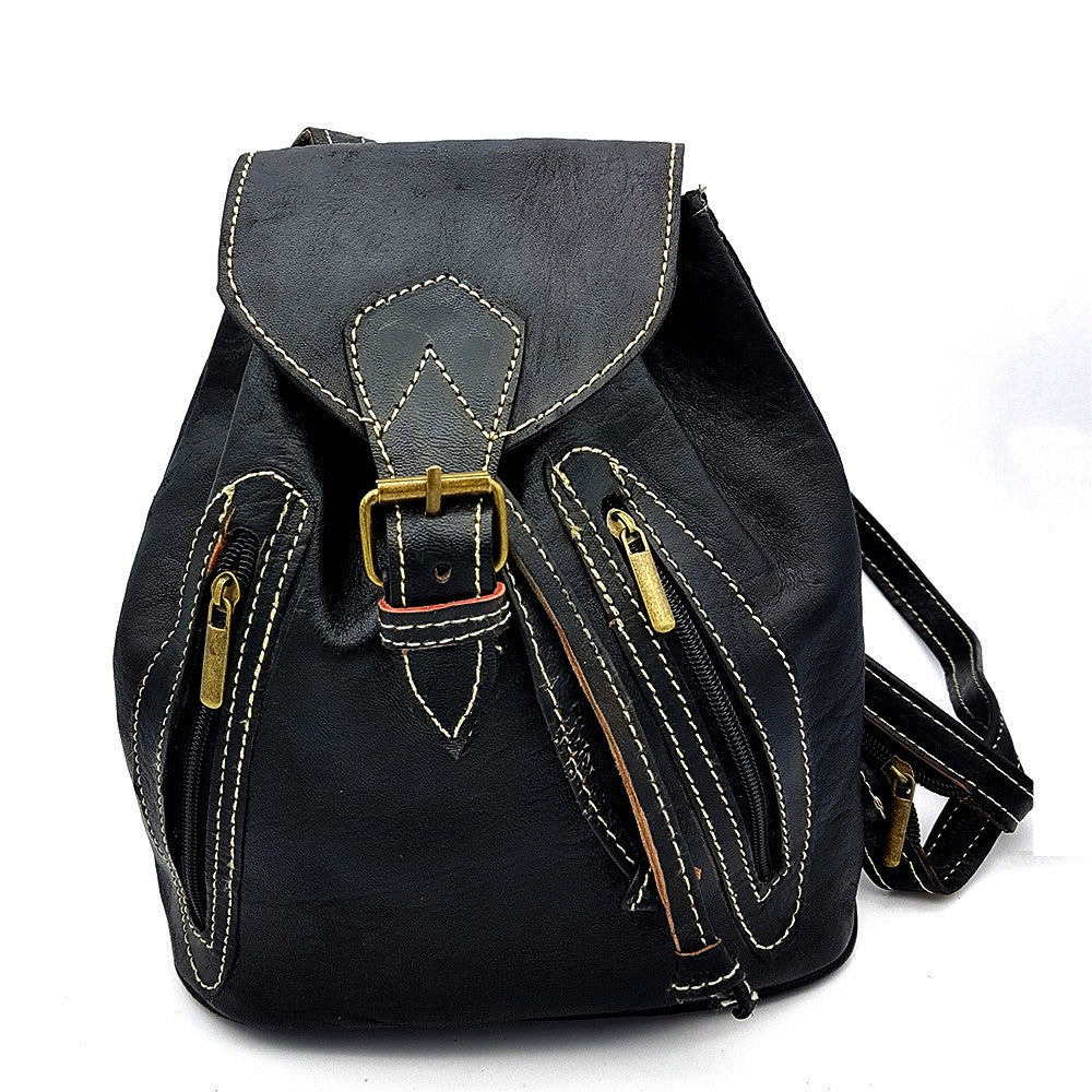 Mochila Cuero - 5 Bolsillos - 100% Cuero - Modelo SAGUIR