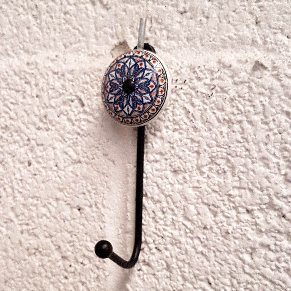 Perchero de Forja y Ceramica - Diseño Árabe - Modelo ZAHARA