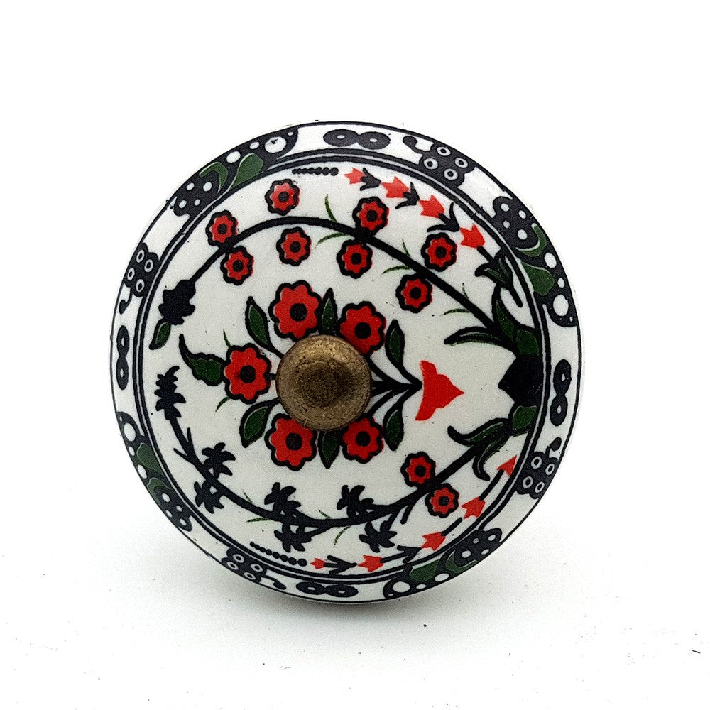 Pomo o Tirador para Muebles - Ceramica Esmaltada - Modelo 1