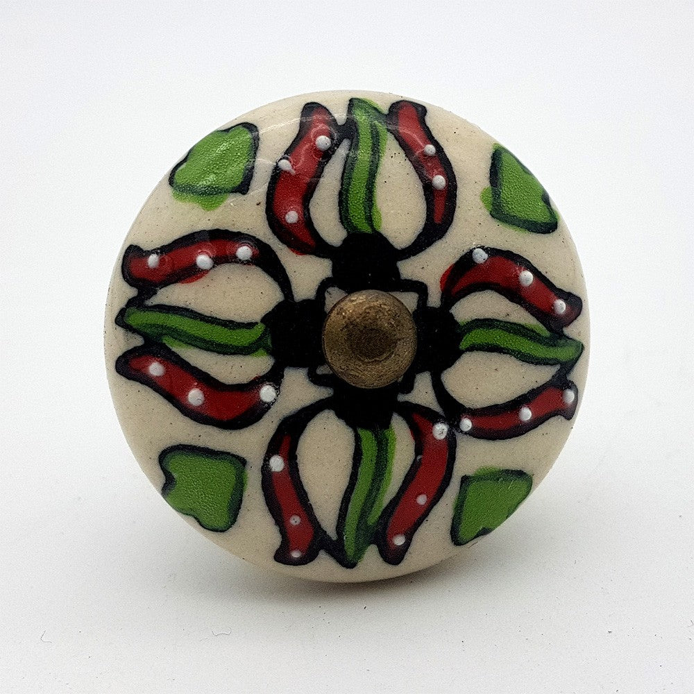 Pomo o Tirador para Muebles - Ceramica Esmaltada - Modelo 3