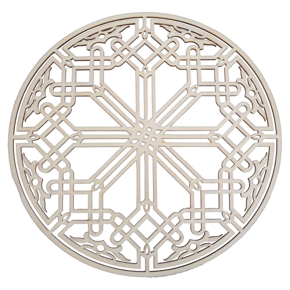 Celosia Decoracion Arabe - Madera Laminada Corte por Laser - Modelo 15 - 25 cm