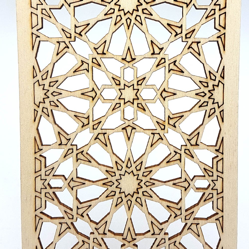 Celosía Decoración Árabe - Madera Laminada Corte por Láser - Modelo 17